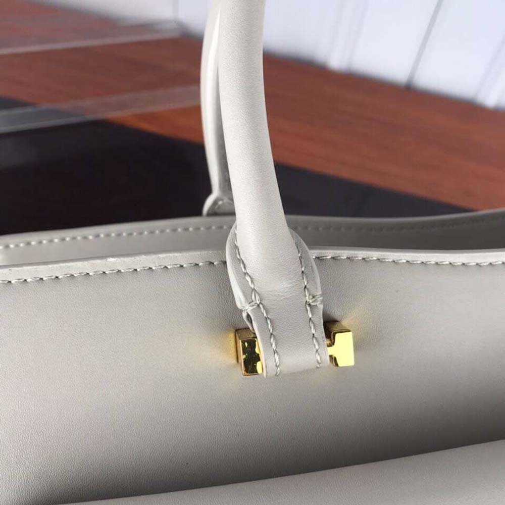 Saint Laurent YSL Women Uptown Medium Tote Shiny Smooth-White - image 7