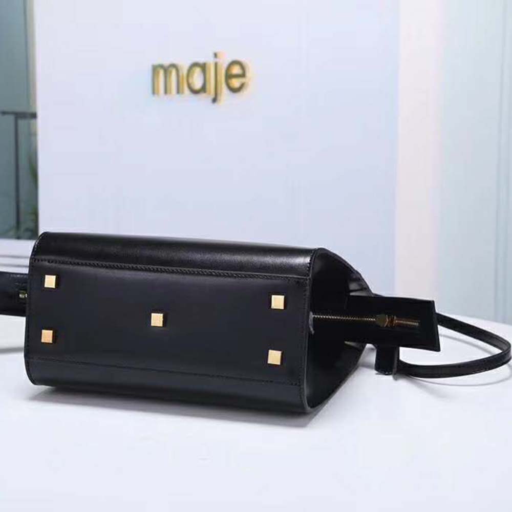 Saint Laurent YSL Women Uptown Small Tote Shiny Smooth Leather-Black - image 9