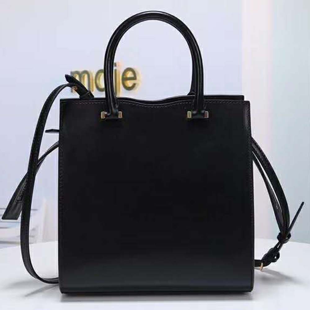 Saint Laurent YSL Women Uptown Small Tote Shiny Smooth Leather-Black - image 8