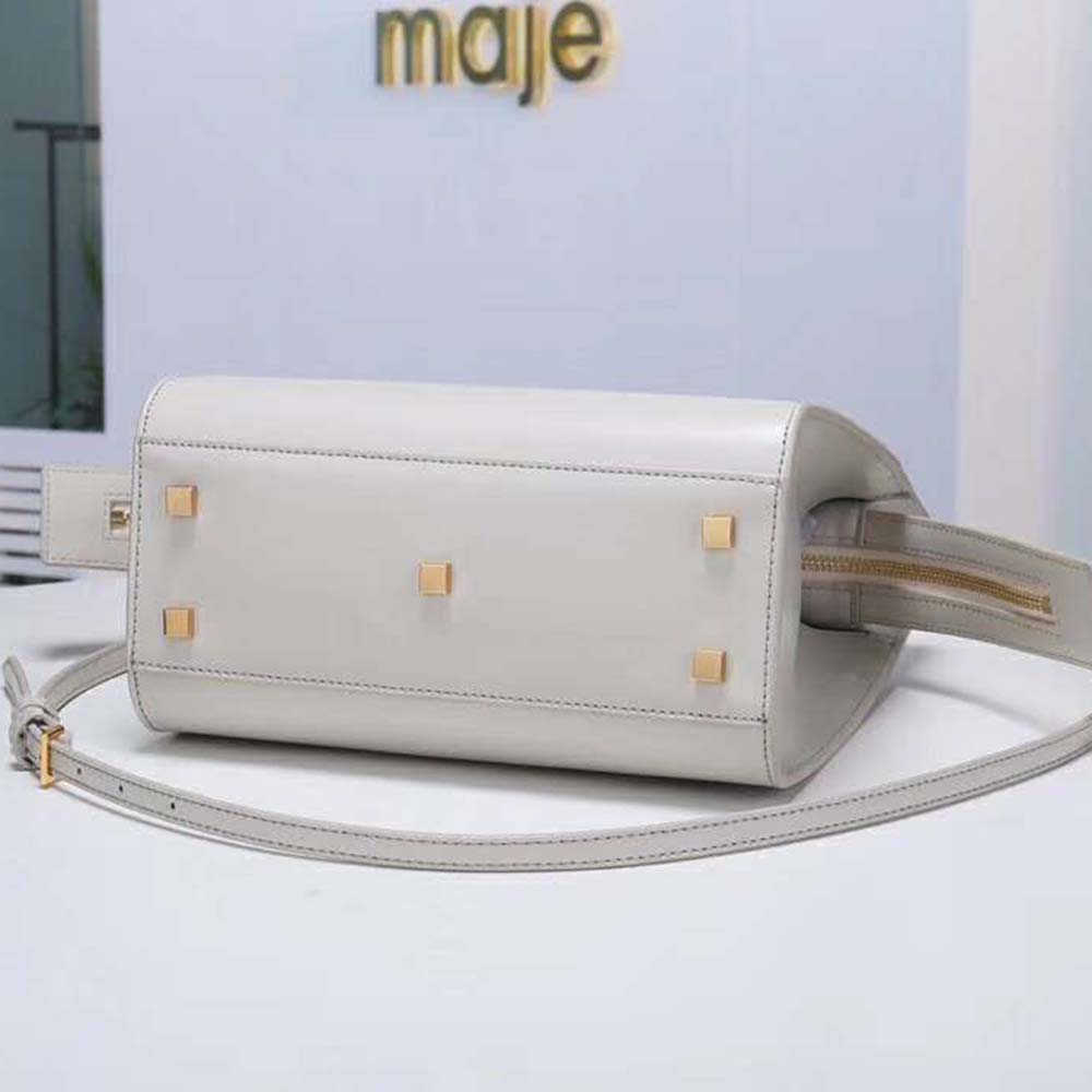 Saint Laurent YSL Women Uptown Small Tote Shiny Smooth-White - image 6