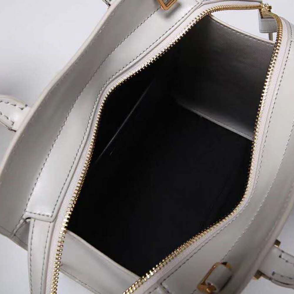 Saint Laurent YSL Women Uptown Small Tote Shiny Smooth-White - image 9