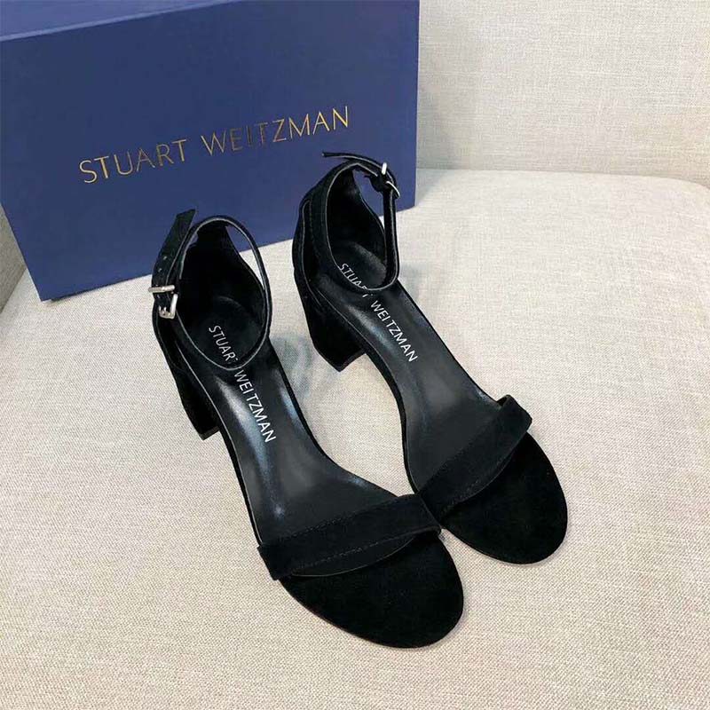 Stuart Weitzman Women The Simple Sandal 65mm Heel Height-Black - image 5