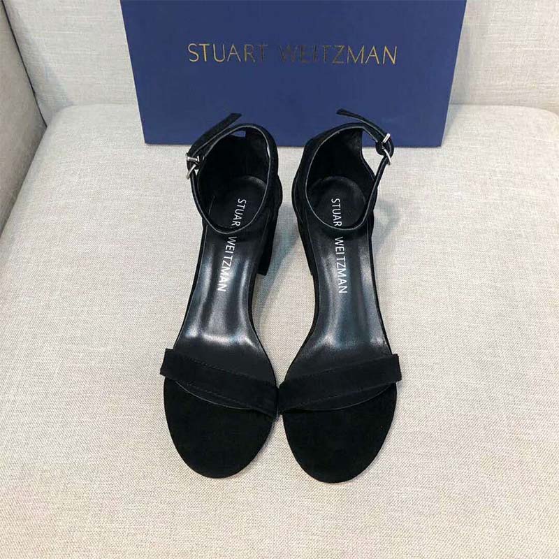 Stuart Weitzman Women The Simple Sandal 65mm Heel Height-Black - image 4