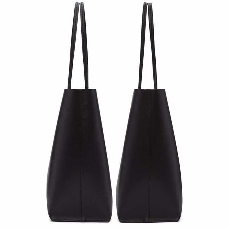 Versace Large Medusa Leather Tote Bag-Black - image 4