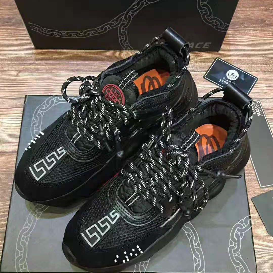 Versace Men Chain Reaction Sneakers-Black - image 5