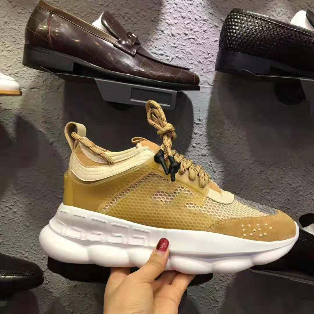 Versace Men Chain Reaction Sneakers-Gold - image 8