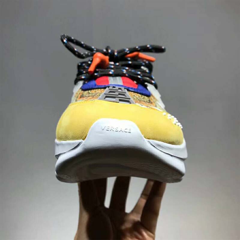 Versace Men Shoes Chain Reaction Sneakers-Yellow - image 5
