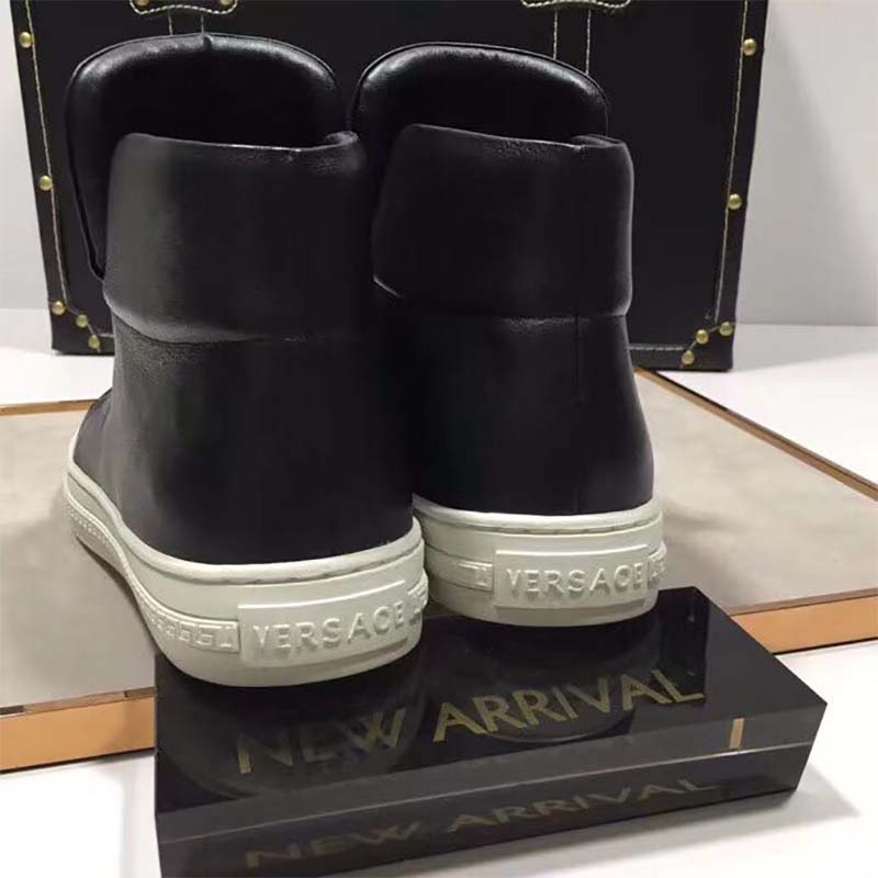 Versace Men Shoes Palazzo High-Top Sneakers-Black - image 7