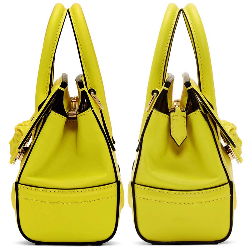 Versace Palazzo Empire Medium Bag in Calf Leather-Yellow - image 4