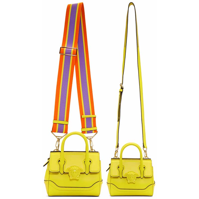 Versace Palazzo Empire Medium Bag in Calf Leather-Yellow - image 5