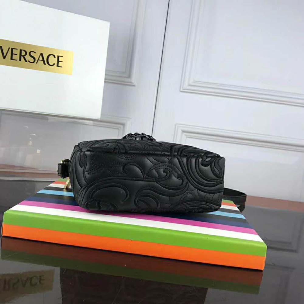 Versace Women Embroidered Baroque Shoulder Bag-Black - image 4