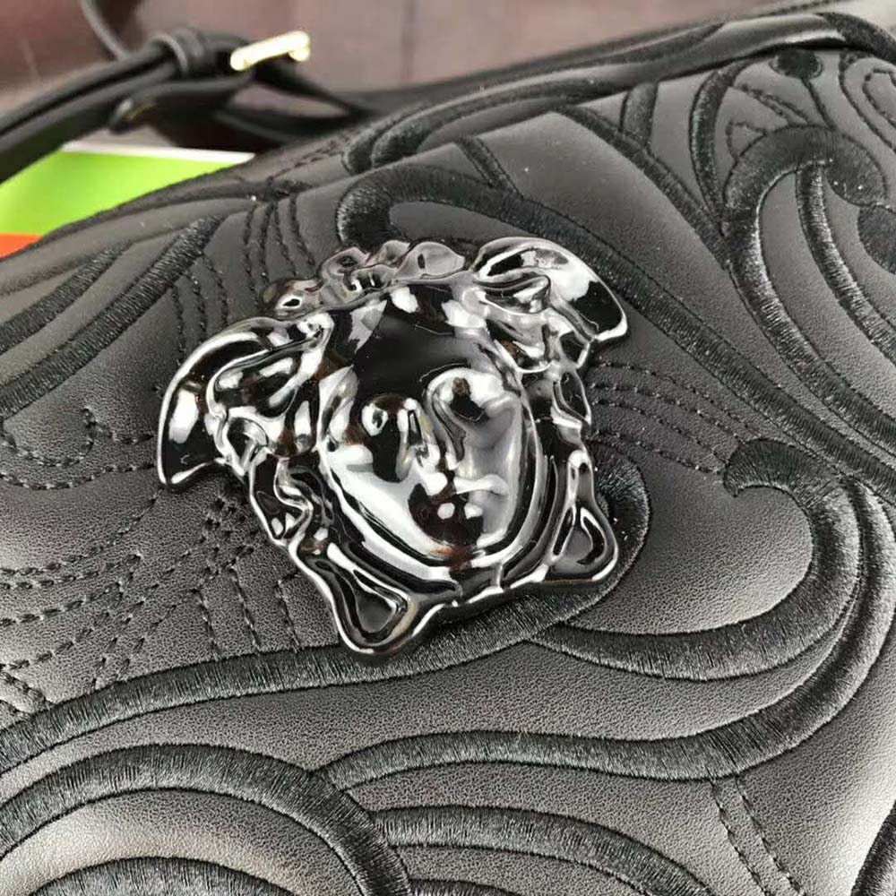 Versace Women Embroidered Baroque Shoulder Bag-Black - image 7