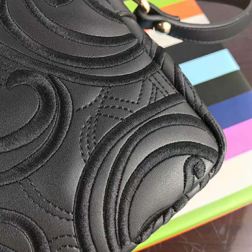 Versace Women Embroidered Baroque Shoulder Bag-Black - image 8