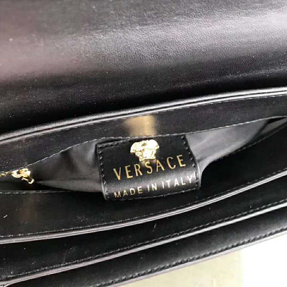 Versace Women Medusa Head Evening Clutch Bag-Black - image 8