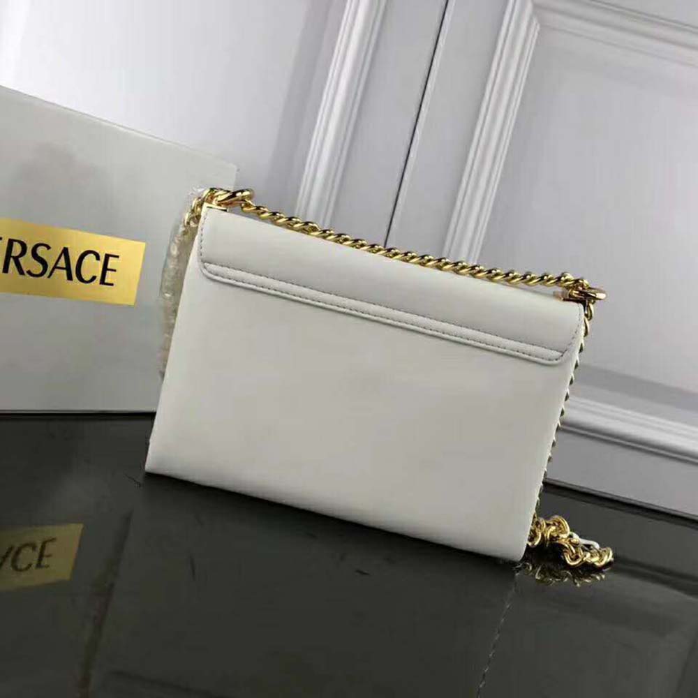 Versace Women Medusa Head Evening Clutch Bag-White - image 4