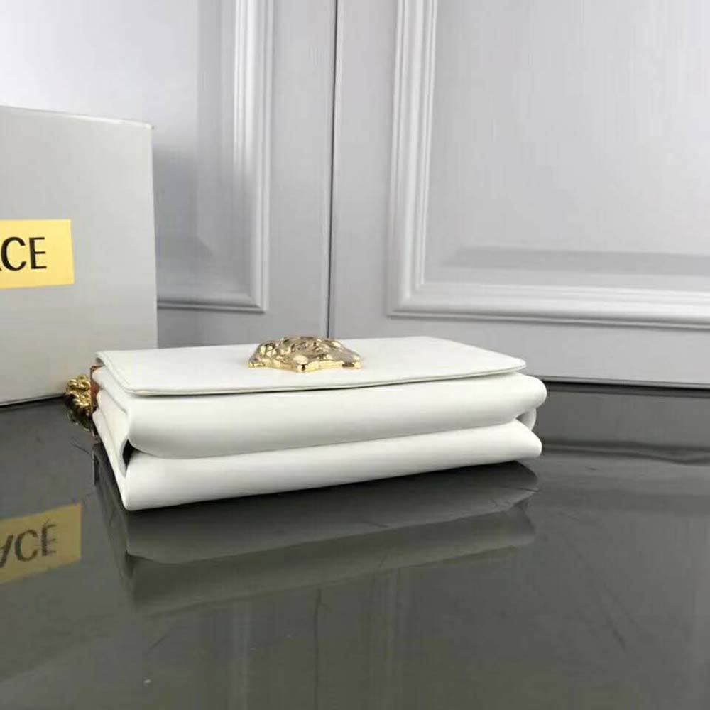 Versace Women Medusa Head Evening Clutch Bag-White - image 5