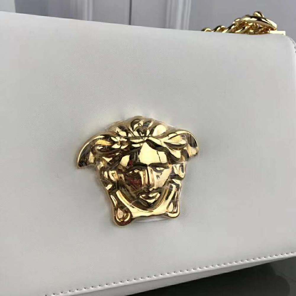 Versace Women Medusa Head Evening Clutch Bag-White - image 6