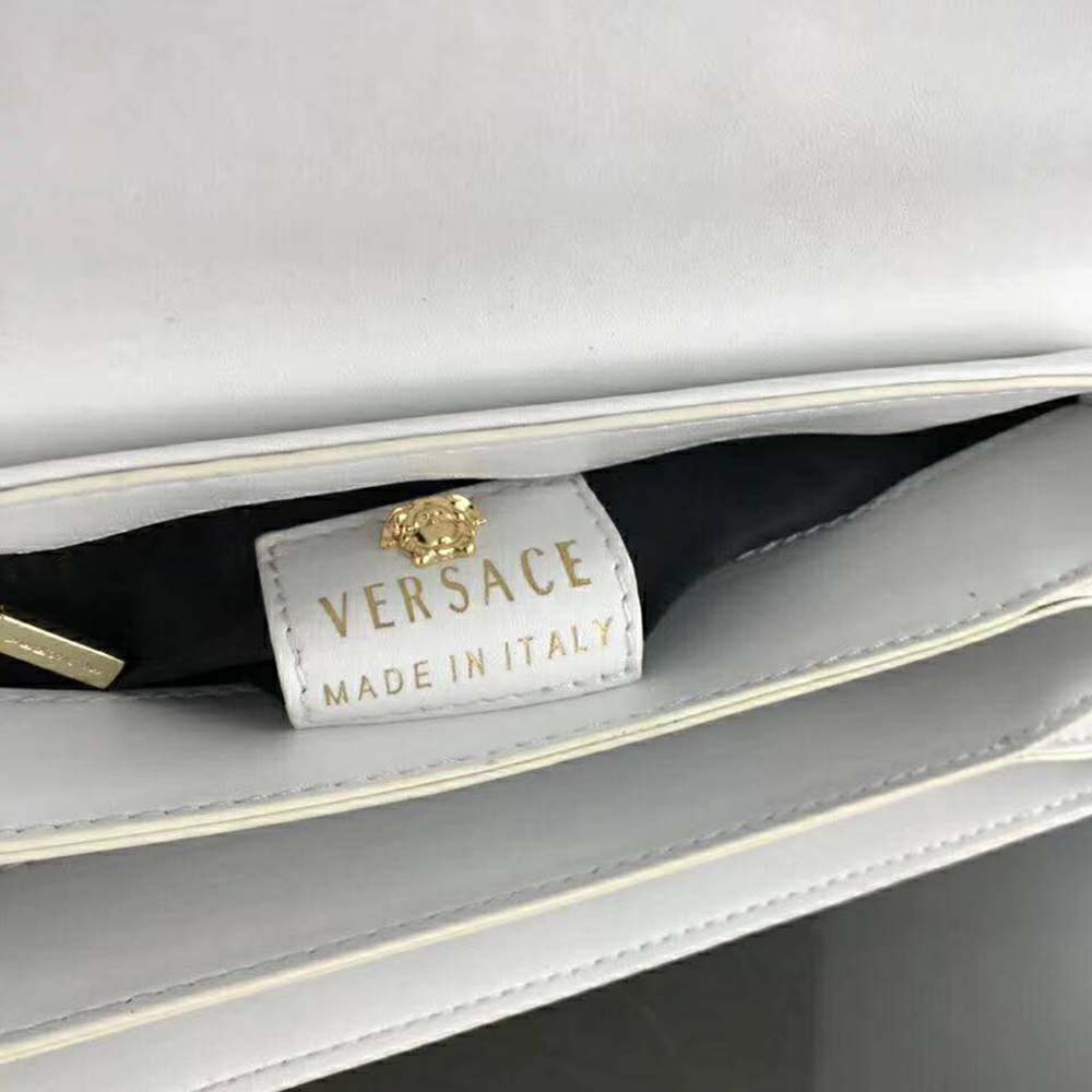 Versace Women Medusa Head Evening Clutch Bag-White - image 8