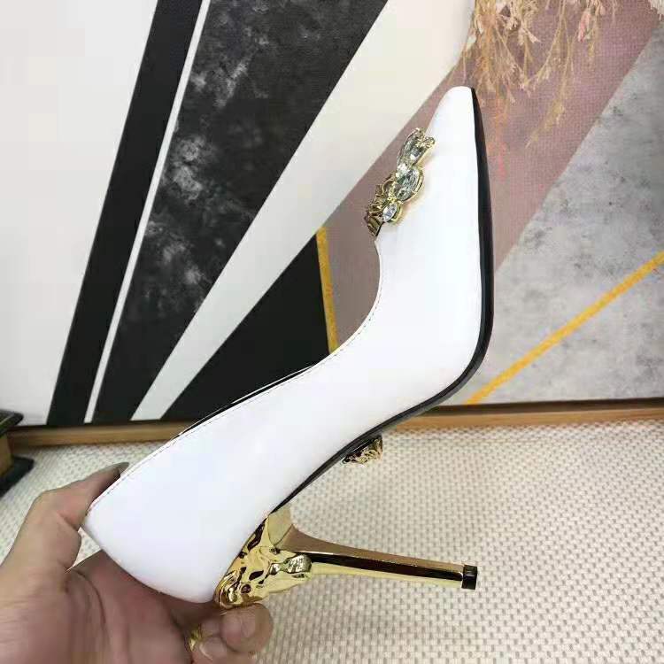 Versace Women Palazzo Pumps Leather Shoes-White - image 7