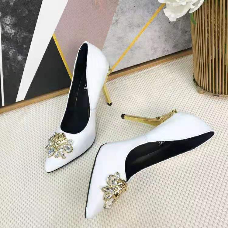 Versace Women Palazzo Pumps Leather Shoes-White - image 4