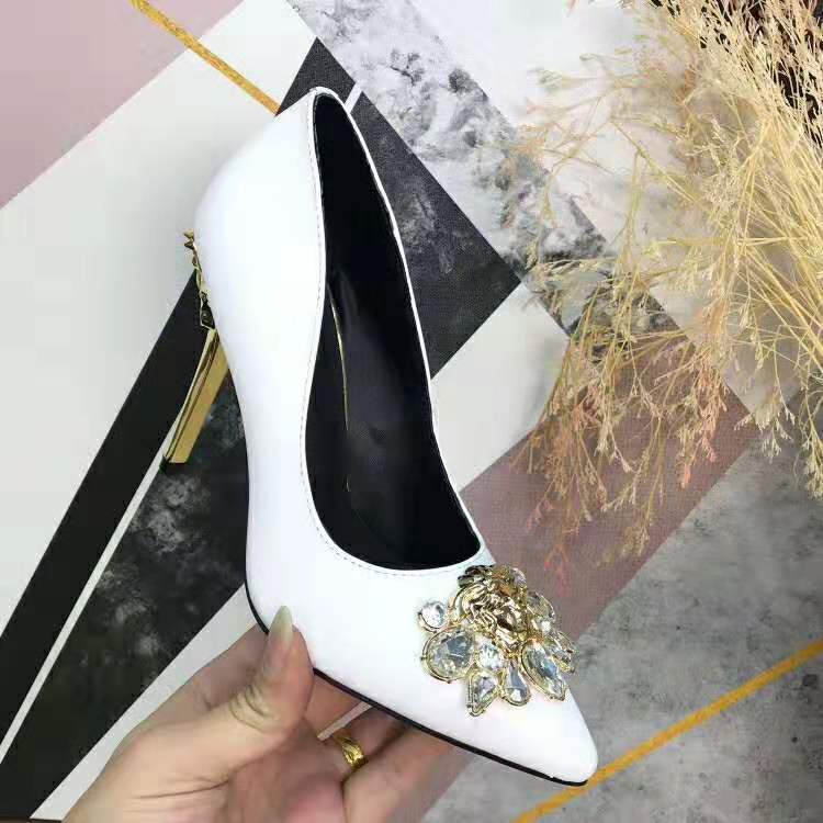 Versace Women Palazzo Pumps Leather Shoes-White - image 6