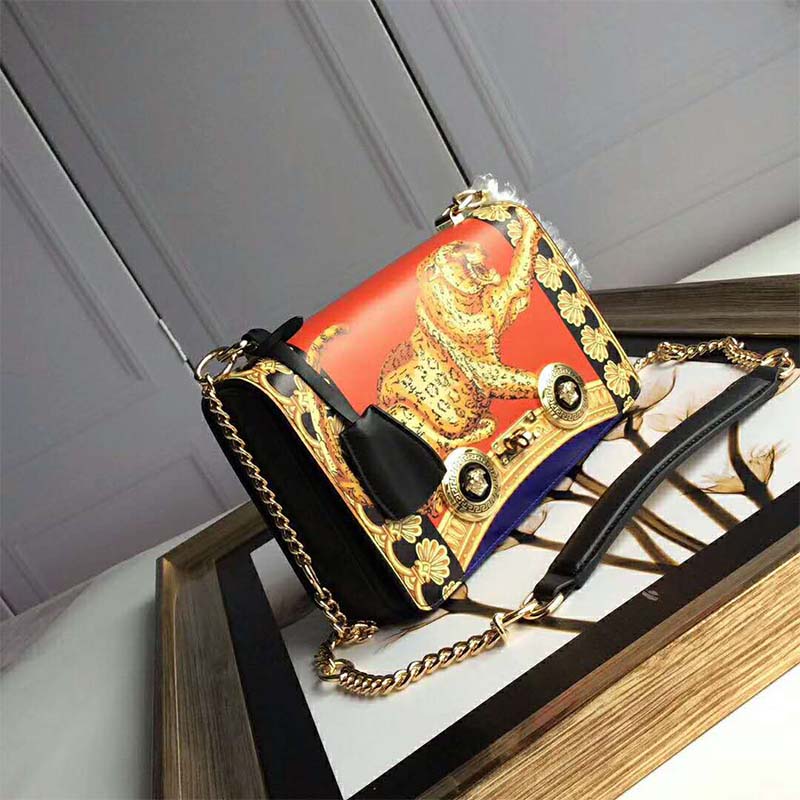 Versace Women Signature Pillow Talk in Calf Leather-Black - image 4