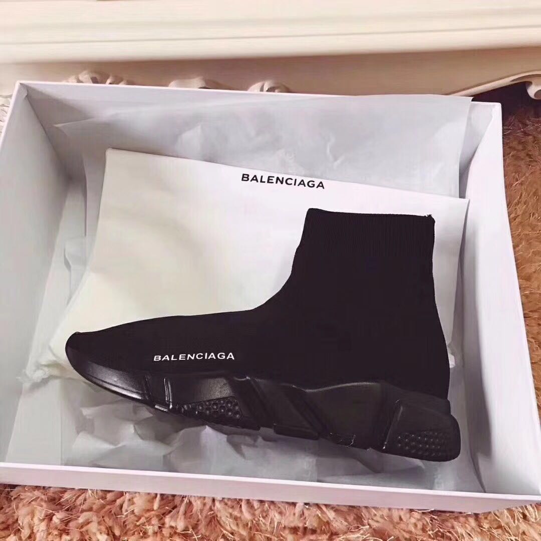 Balenciaga Unisex Speed Trainer Shoes Black - image 5