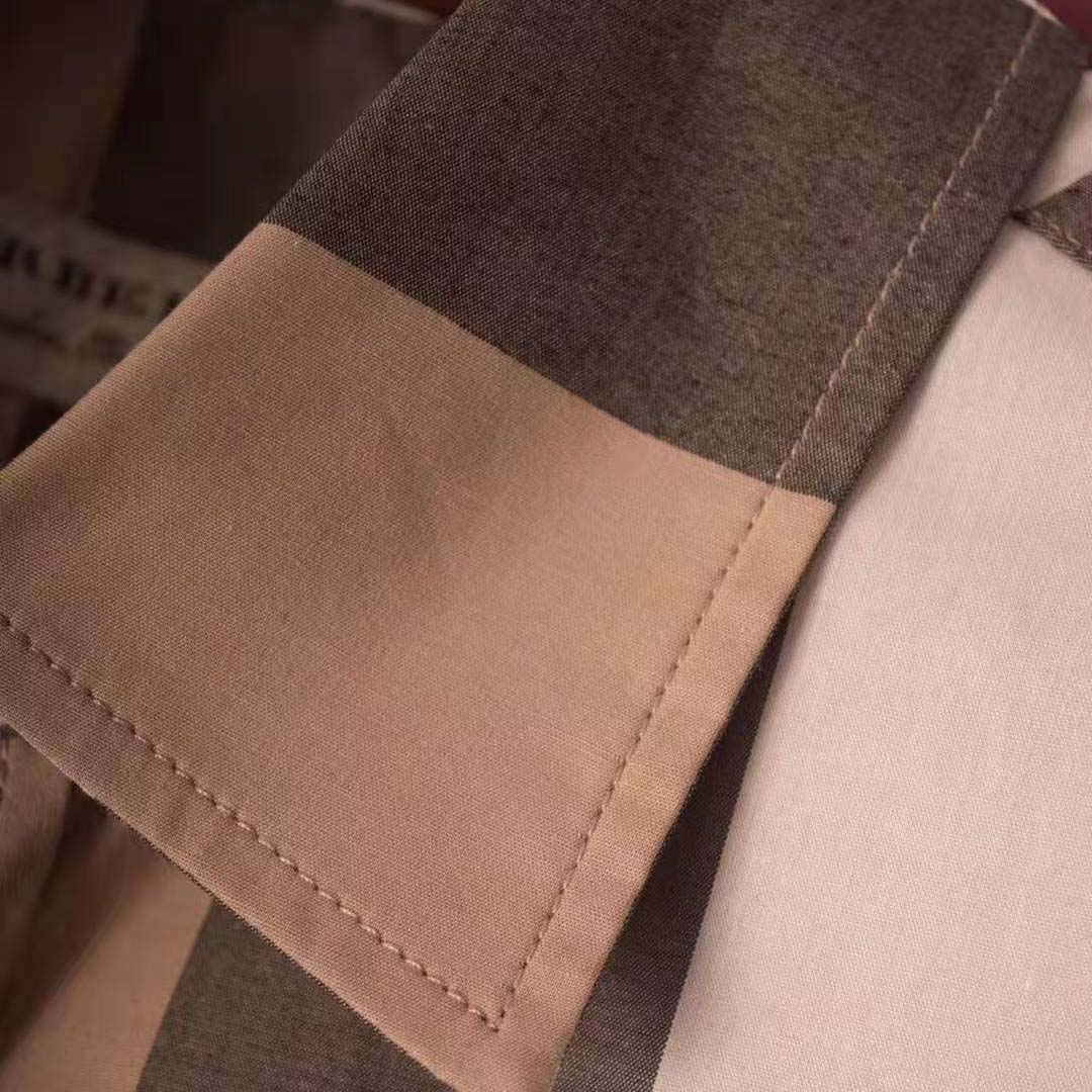 Burberry Men Check Stretch Cotton Shirt-Brown - image 6
