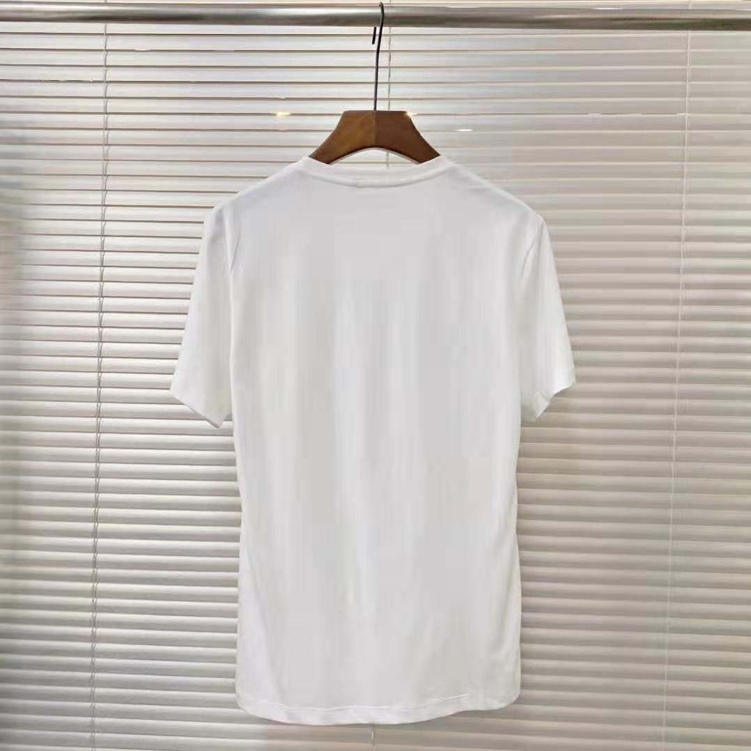 Side angle showcasing the oversized fit of Burberry Men Monogram Motif Cotton Oversized T-Shirt-White