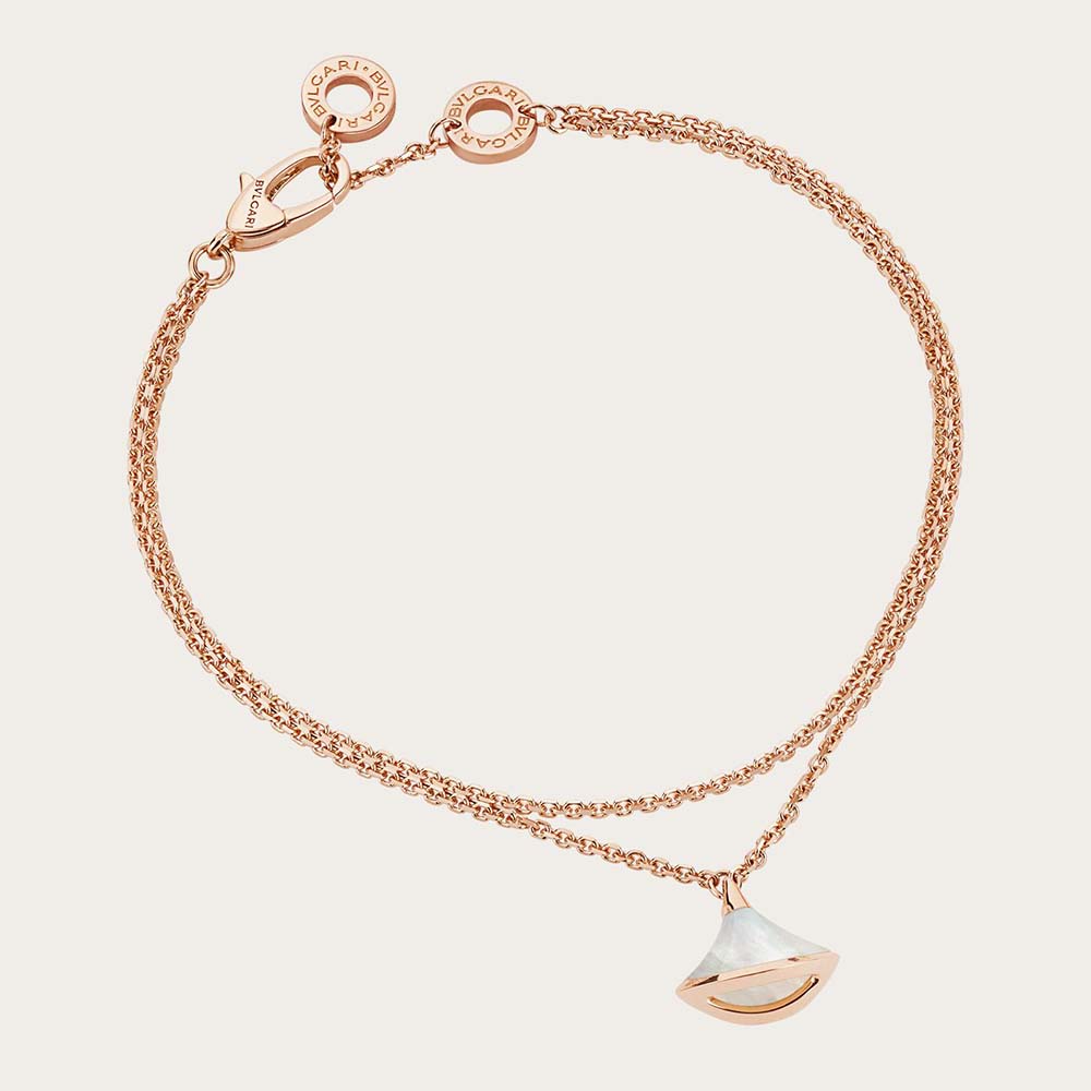 Close-up of Bvlgari Women Divas’ Dream Bracelet gold clasp detail