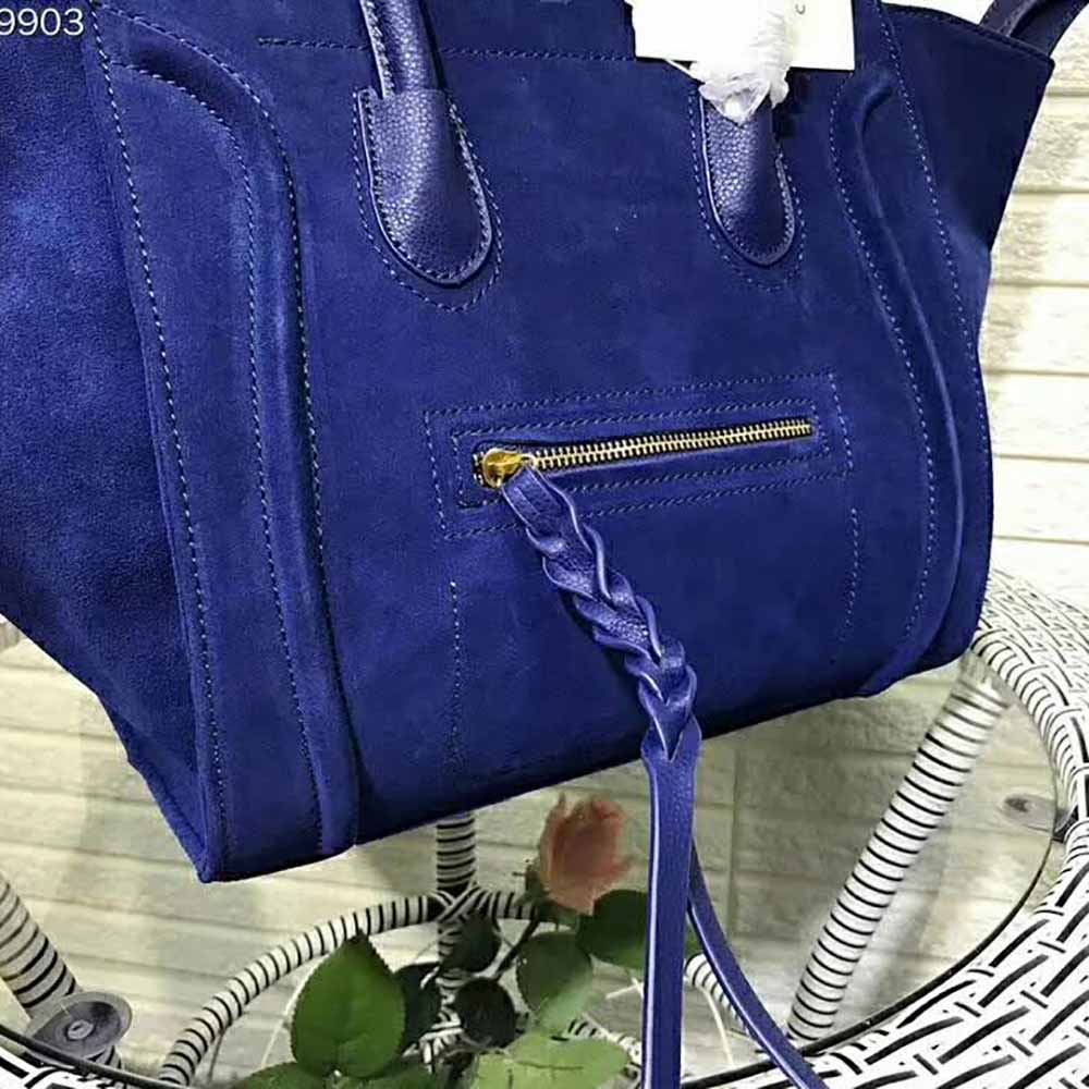 Celine Medium Luggage Phantom Bag in Baby Calfskin Leather-Blue - image 6