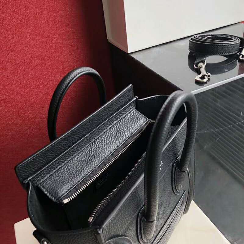 Celine Women Nano Luggage Bag in Drummed Calfskin-Black - image 5