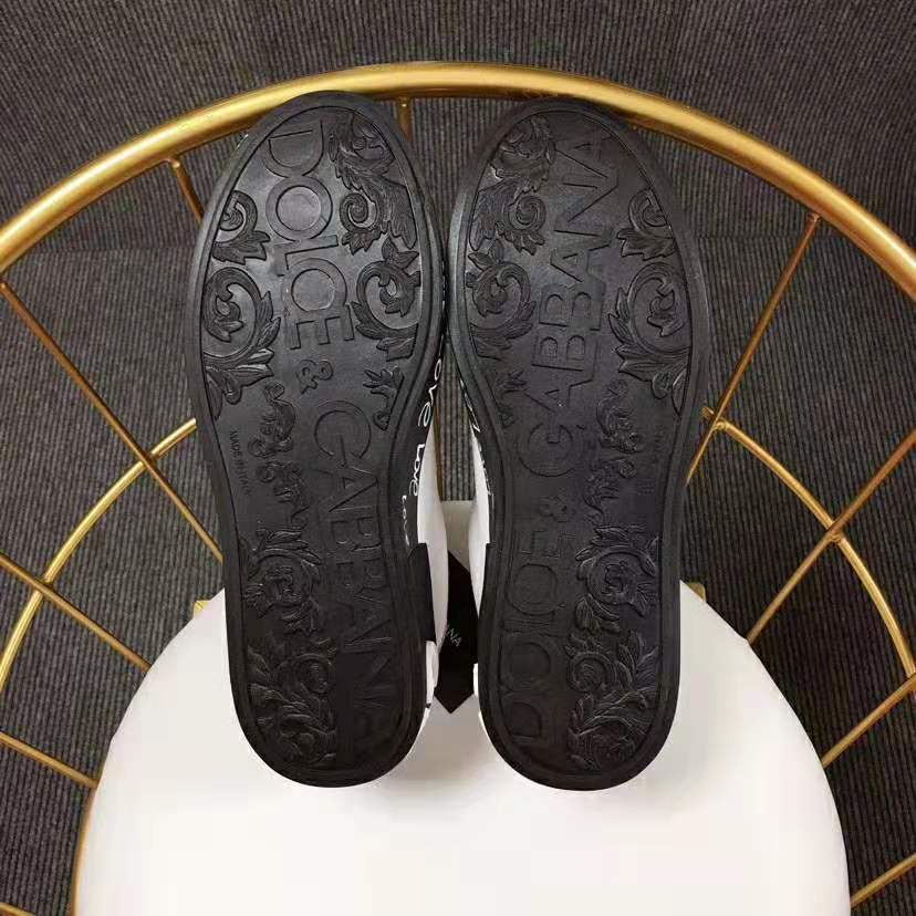 Dolce Gabbana D&G Women Calfskin Nappa Portofino Sneakers with Heart Print-Red - image 10