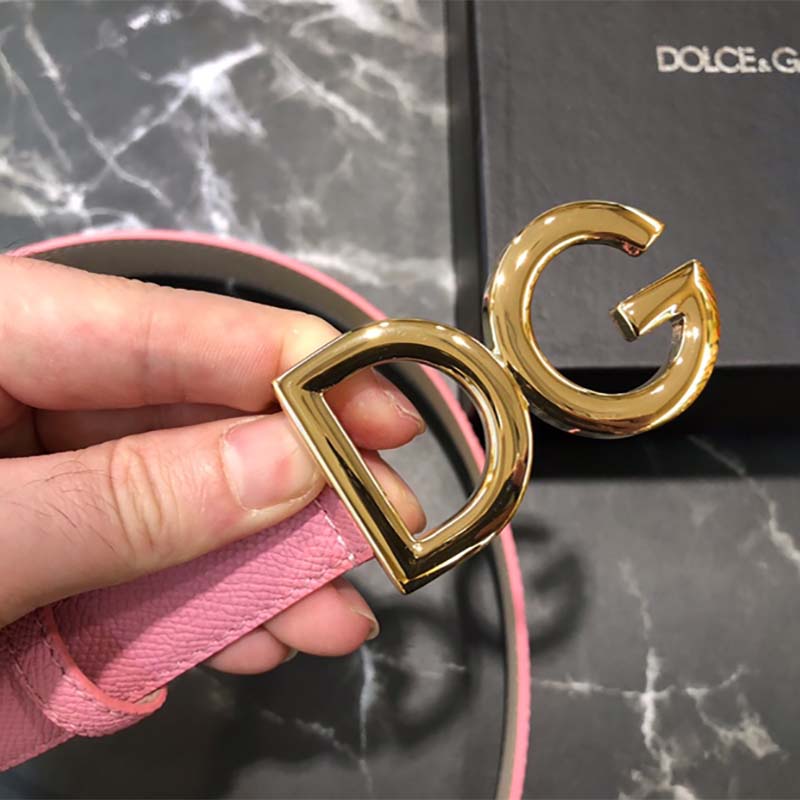 Dolce Gabbana D&G Women Dauphine Calfskin Belt-Pink - image 7