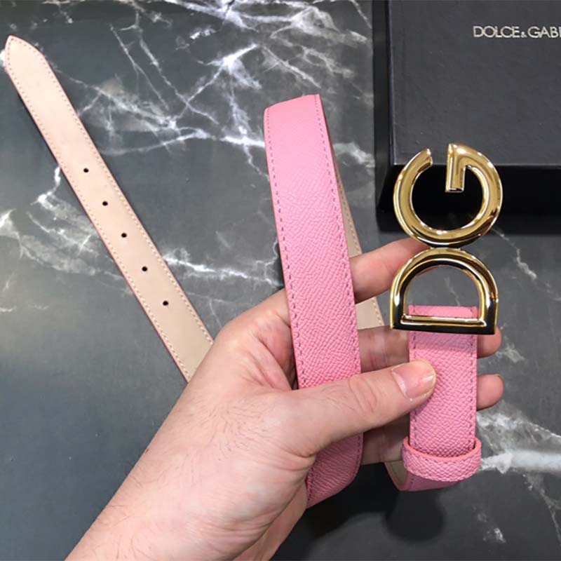 Dolce Gabbana D&G Women Dauphine Calfskin Belt-Pink - image 6