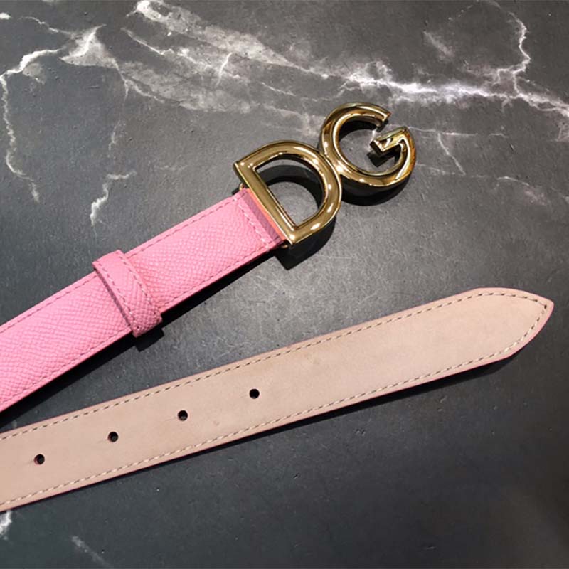 Dolce Gabbana D&G Women Dauphine Calfskin Belt-Pink - image 5