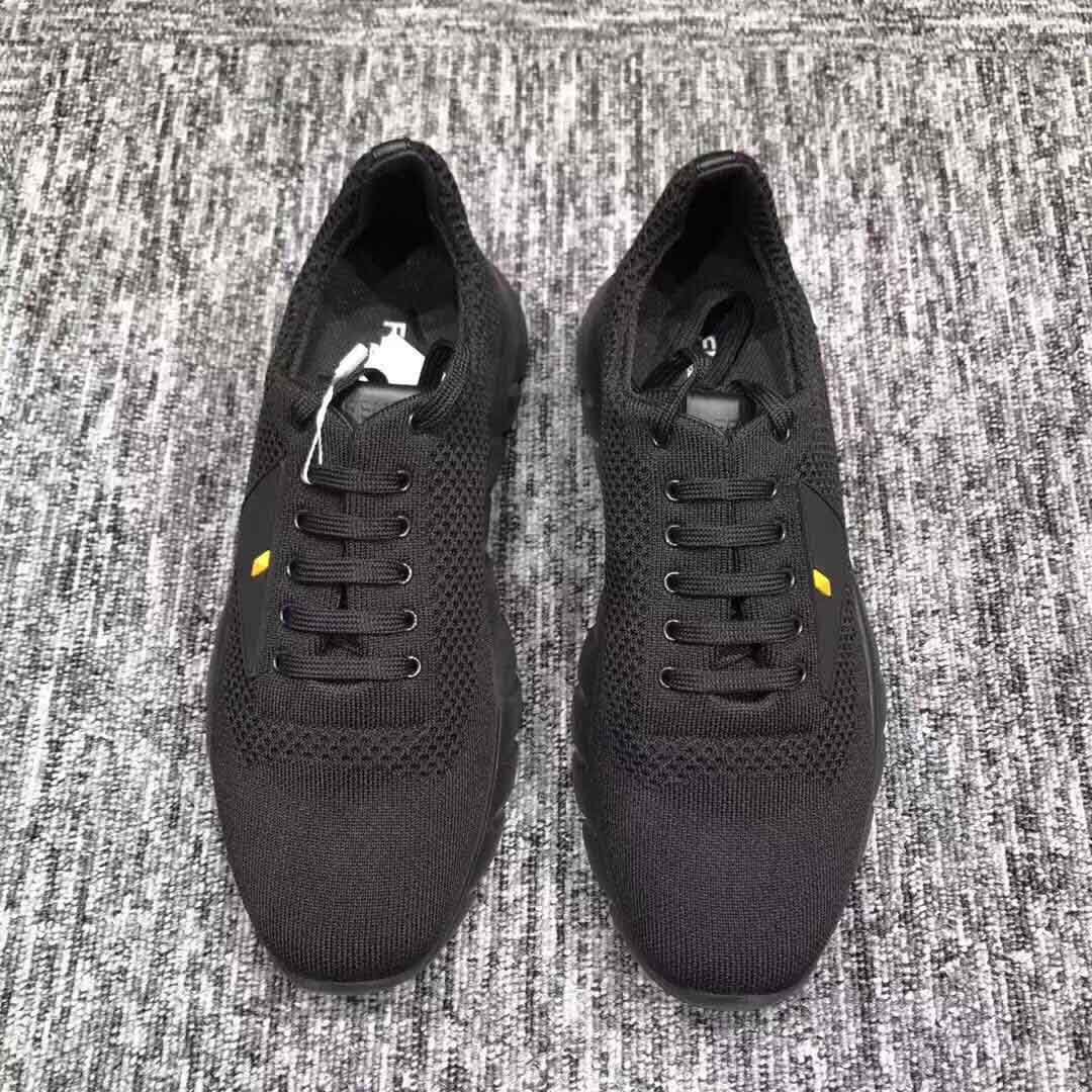 Fendi Men Fabric Running Shoes-Black - image 4