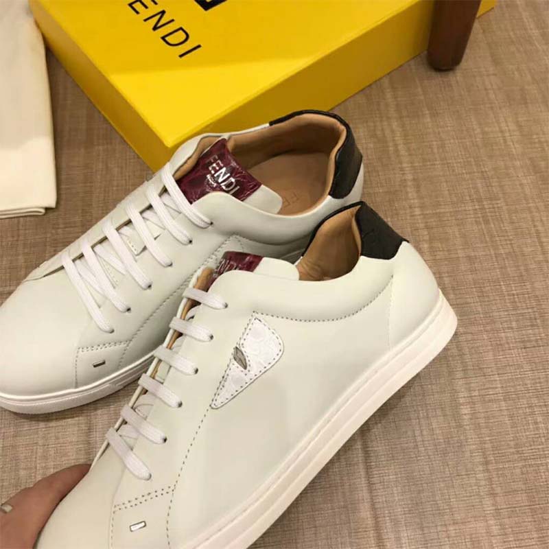 Fendi Men Shoes Sneakers White Leather Low-Tops - image 4