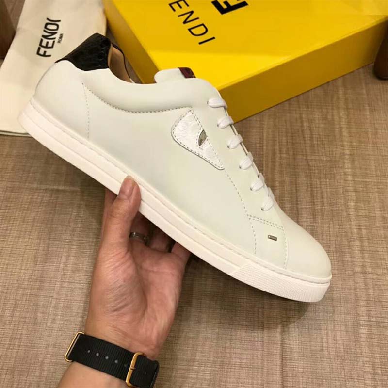 Fendi Men Shoes Sneakers White Leather Low-Tops - image 5