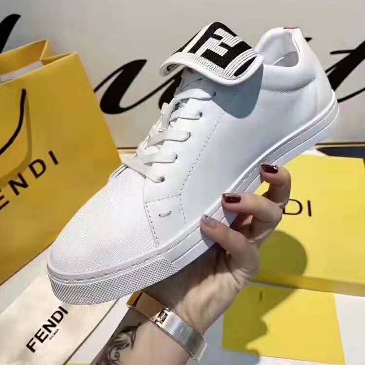 Fendi Men Sneakers Mesh and Leather Low-Tops-White - image 4