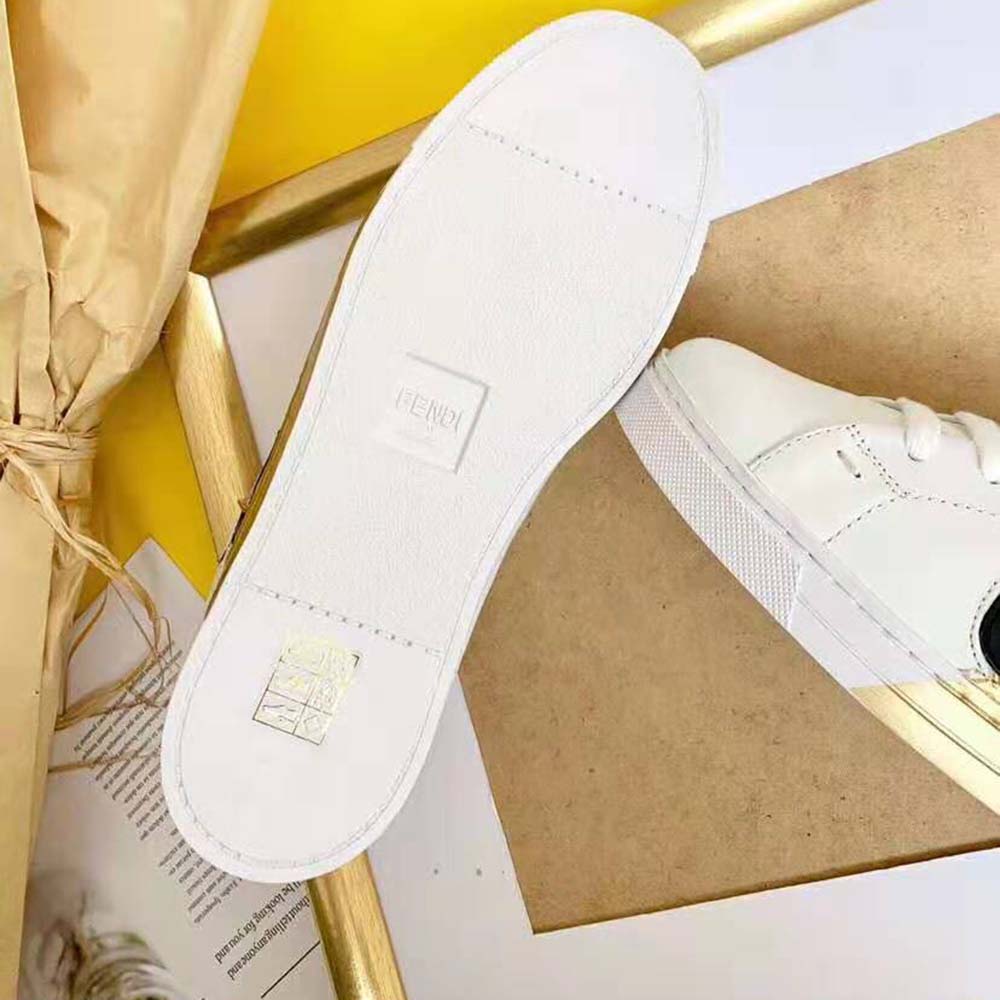 Fendi Men Sneakers White Leather Low-Tops - image 4