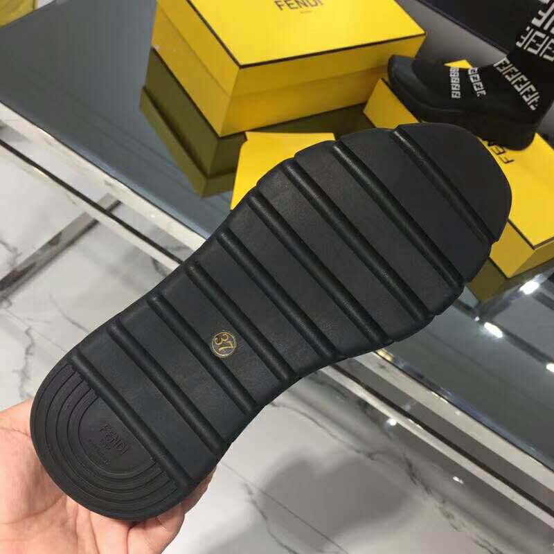 Fendi Unisex Shoes Black Tech Fabric High-Tops - image 9