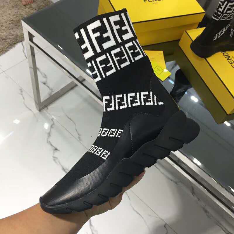 Fendi Unisex Shoes Black Tech Fabric High-Tops - image 8