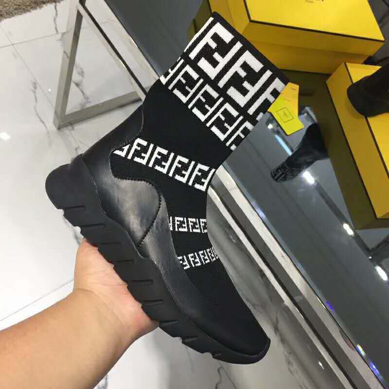 Fendi Unisex Shoes Black Tech Fabric High-Tops - image 7