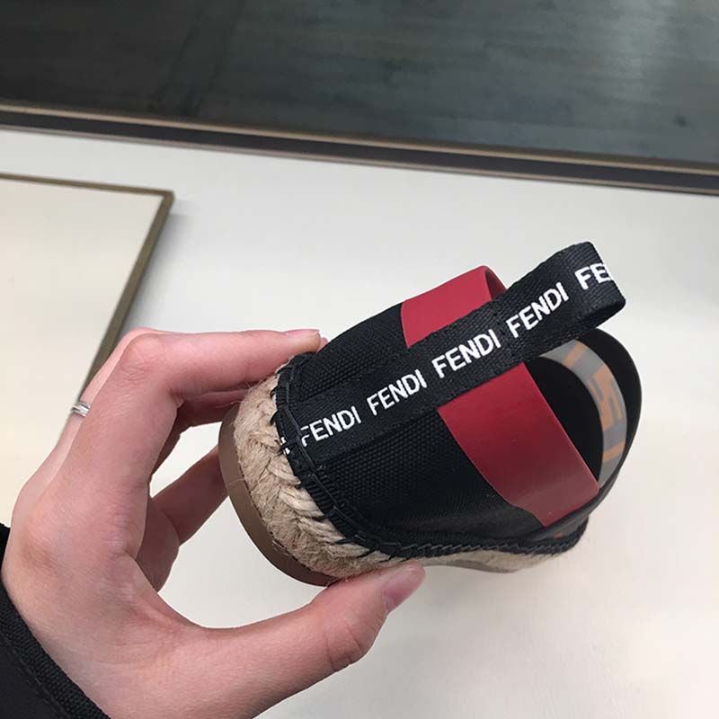 Fendi Women Black Canvas Espadrilles Shoes Black - image 5