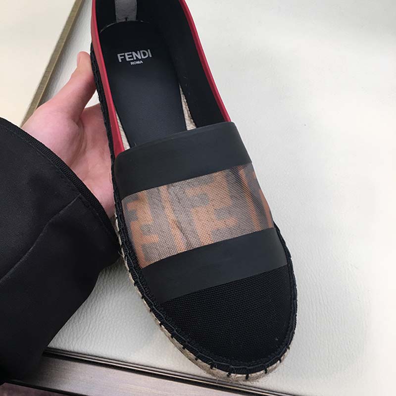 Fendi Women Black Canvas Espadrilles Shoes Black - image 6