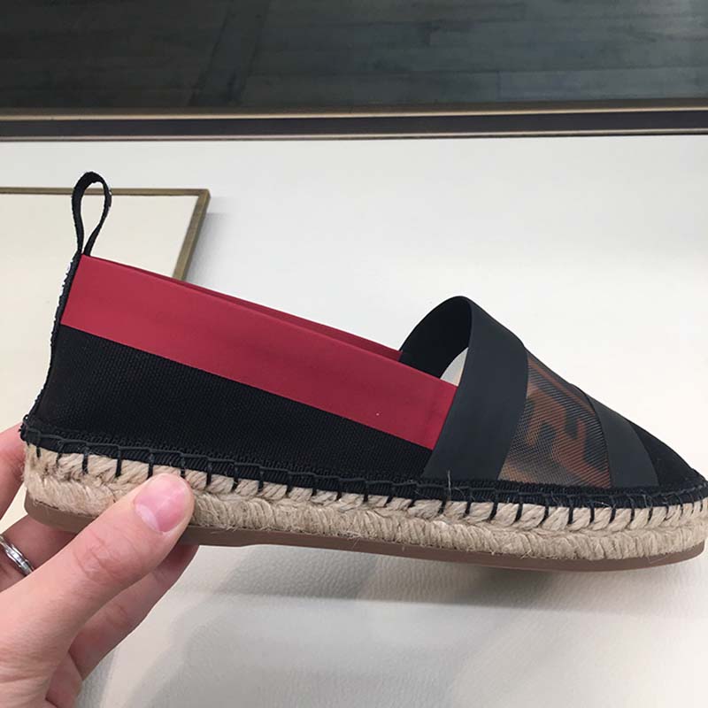Fendi Women Black Canvas Espadrilles Shoes Black - image 4