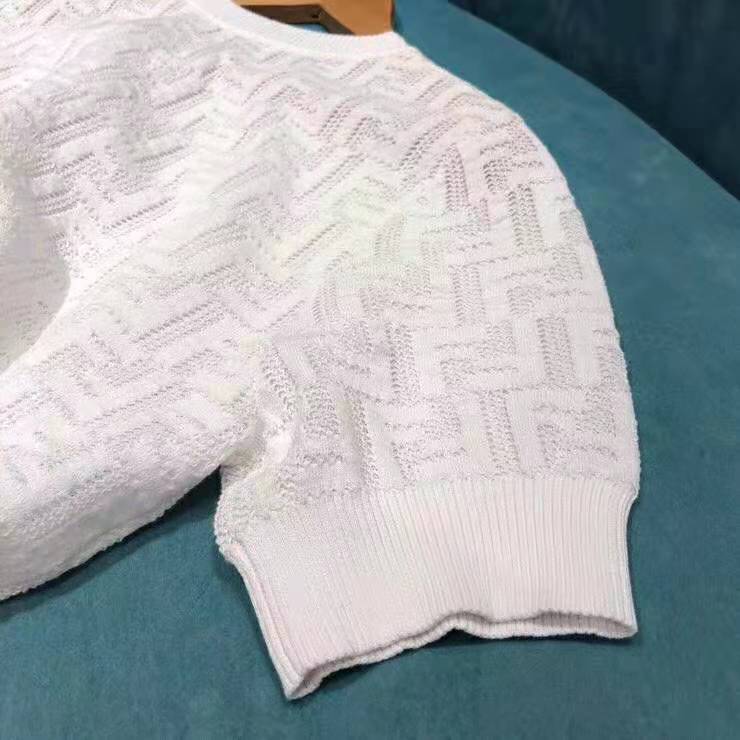 Fendi Women JUMPER White Cotton Jumper - image 6