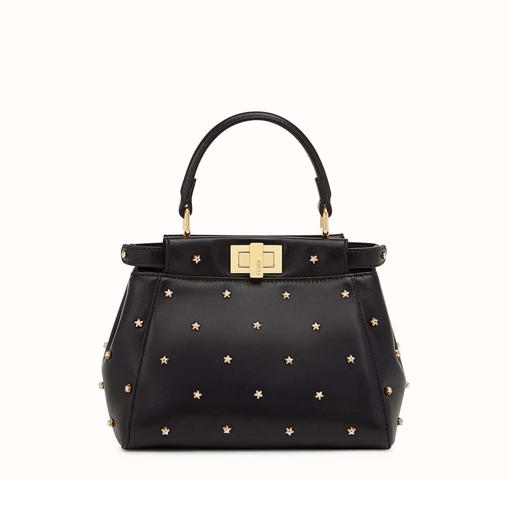 Fendi Women Peekaboo XS Leather Mini-Bag-Black - image 1