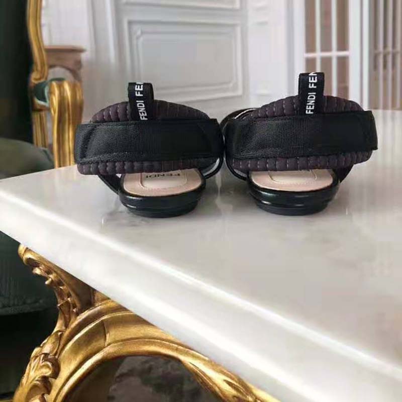 Fendi Women SABOTS Flats in PU and Leather-Black - image 9